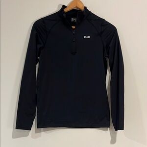 ORAGE Youth 14 Quarter Zip Pullover Black Lightweight Base Layer Unisex Athletic